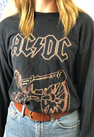 VINTAGE 90S ACDC LONGSLEEVED T SHIRT