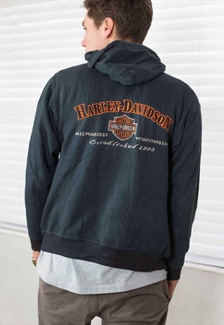 VINTAGE HARLEY-DAVIDSON HOODED JACKET LOGO 90S S 20.1