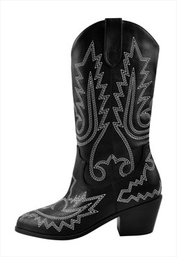 Cowboy Boots for Women Embroidered Western Cowgril Boots