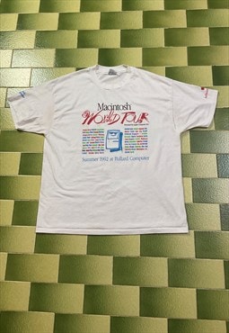 Vintage Apple Computer Macintosh 1992 World Tour T-Shirt XL