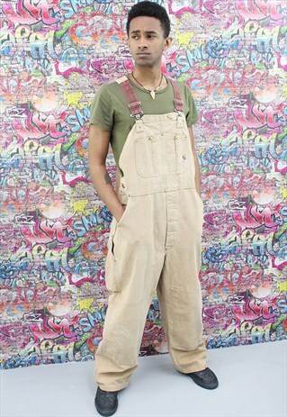 CARHARTT VINTAGE UNISEX DENIM DUNGAREES 90S OVERALLS BAGGY.