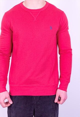 VINTAGE RALPH LAUREN SWEATSHIRT IN RED MEDIUM