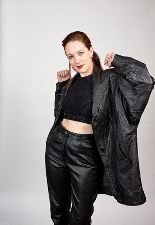 SPELLBOUND - VINTAGE 80'S PATCHWORK BATWINGS LEATHER JACKET