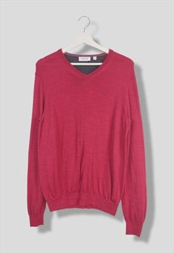 Vintage Calvin klein Jumper V neck in Red M