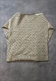 VINTAGE KNITTED JUMPER NORWEGIAN STYLE PATTERNED SWEATER