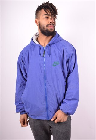 NIKE MENS VINTAGE JACKET LARGE PURPLE 90'S