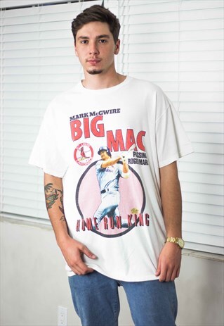 VINTAGE BASEBALL T-SHIRT 90S L 8.2