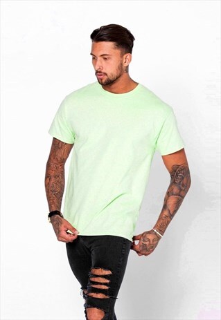 ESSENTIAL BLANK T-SHIRT - PASTEL GREEN MINT
