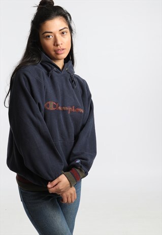 90S CHAMPION EMBROIDERED SPELL OUT HOODIE