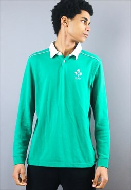 Vintage rugby  green polo shirt