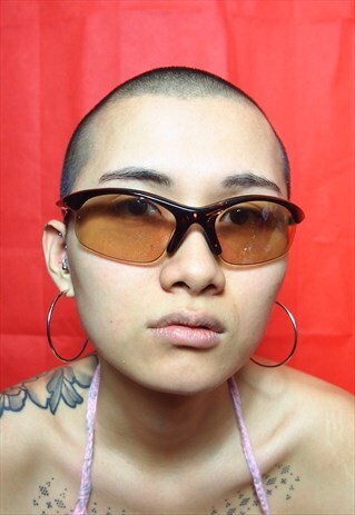 VINTAGE Y2K SPORT BROWN TINT SUNGLASSES