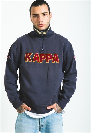 VINTAGE 80S KAPPA 1/4 ZIP SWEATSHIRT / S5953