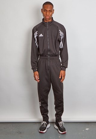 VINTAGE 90'S ADIDAS BLACK BOILER SUIT