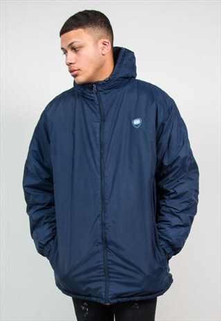 NIKE BLUE HOODED JACKET COAT