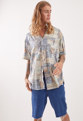 VINTAGE PATTERNED FESTIVAL SHORT SLEEVE SHIRT