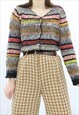 90S VINTAGE MULTICOLOURED STRIPED JUMPER