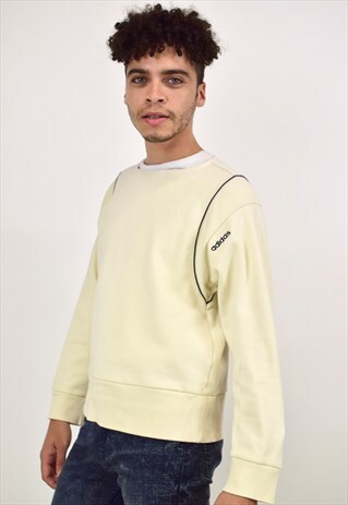 VINTAGE 90S ADIDAS CREAM SWEATSHIRT