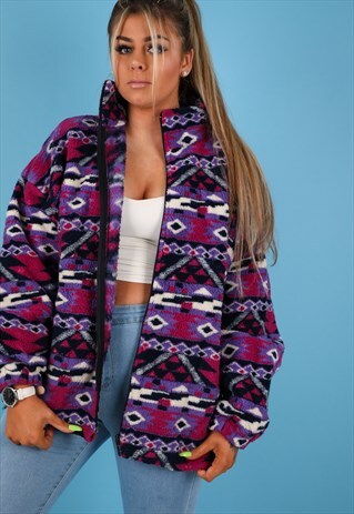 VINTAGE FLEECE JACKET IN MULTI NJ614