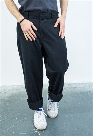 DOCKERS VINTAGE 1980S BLACK TROUSERS