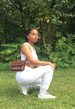 HIGH WAIST WHITE JOGGERS