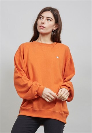 VINTAGE 90'S CHAMPION OVERSIZED ORANGE SWEATSHIRT