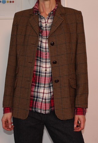 PURE WOOL CLASSIC COUNTRY STYLE BLAZER JACKET