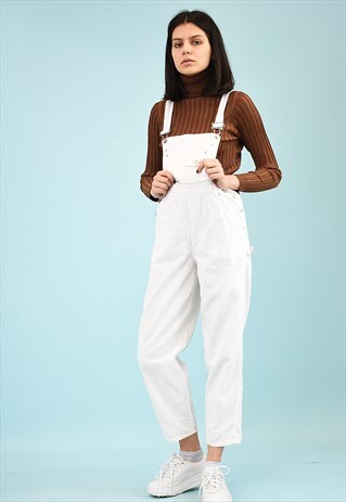 90'S RETRO CORDUROY NEUTRAL SHORT CUT OVERALLS DUNGAREES