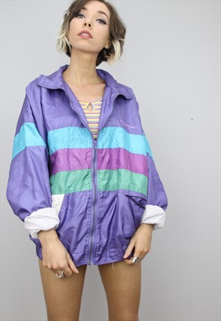 VINTAGE 80S 90S OVERSIZED FESTIVAL SHELL JACKET