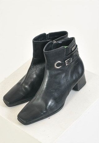 Vintage 00s real leather ankle boots