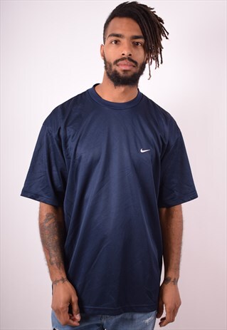 NIKE MENS VINTAGE T-SHIRT TOP XL NAVY BLUE 90S