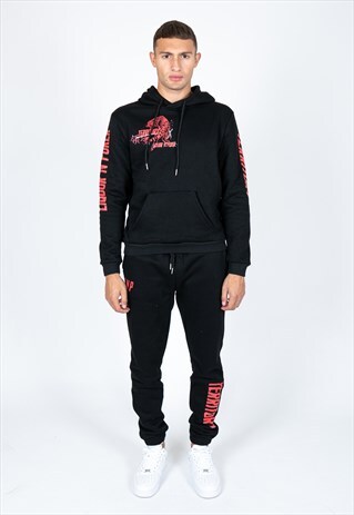 TERRITORY TIGER PRINT JOGGERS IN BLACK