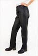 Black vintage leather trousers