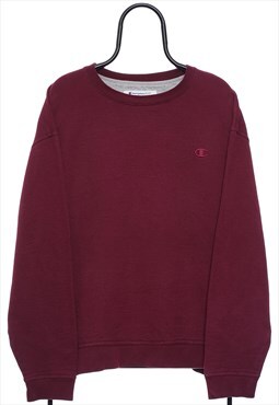 Vintage Champion Logo Maroon Sweatshirt Mens