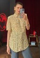 FLORAL CHIFFON SHORT SLEEVE BLOUSE, COTTAGECORE BLOUSE
