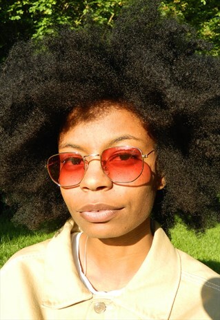 RED OMBRE VINTAGE STYLE SUNGLASSES