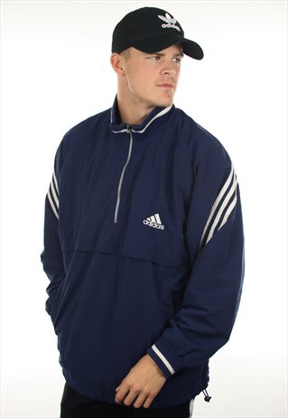 VINTAGE 90S ADIDAS 1/4 ZIP LIGHWEIGHT JACKET
