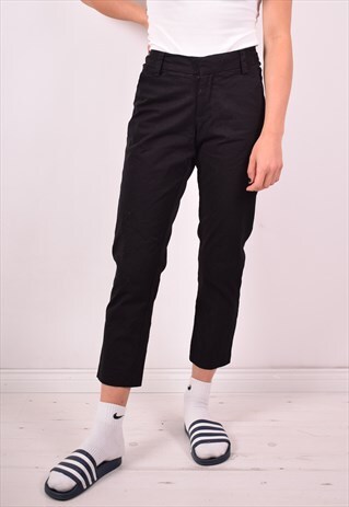 LEE WOMENS VINTAGE TROUSERS W29 L25 BLACK 90S