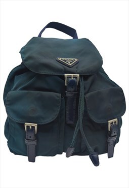 Vintage Prada Re-nylon backpack, tessuto vela, dark blue