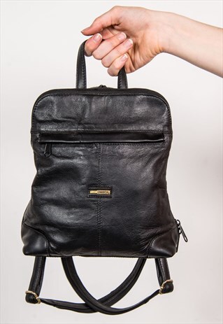 VINTAGE 90'S FAUX LEATHER RUCKSACK BACKPACK