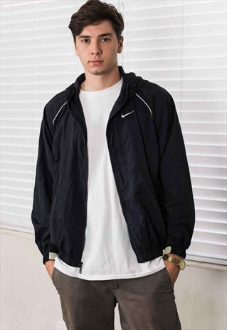 VINTAGE NIKE HOODED JACKET LOGO 90S M 11.4