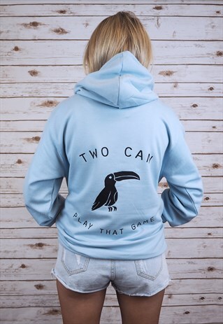 TWO CAN PLAY THAT GAME HOODIE IN BLUE