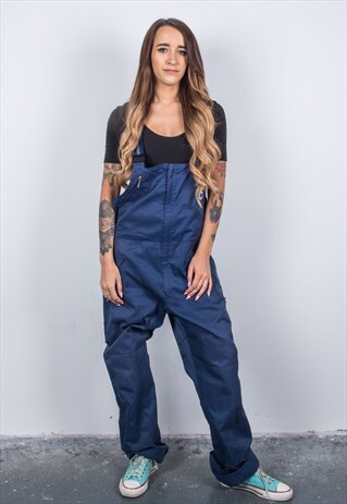 VINTAGE BLUE DENIM DUNGAREES