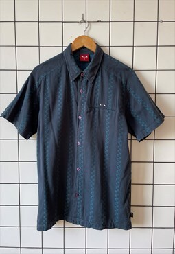 Vintage OAKLEY Shirt Short Sleeve Skull Monogram 90s