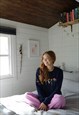 THE ULTIMATE SPRING FLORAL SWEATER - NAVY