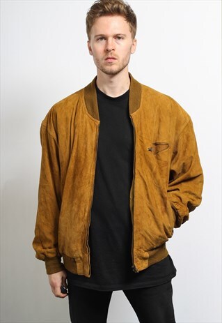 VINTAGE SUEDE BOMBER JACKET
