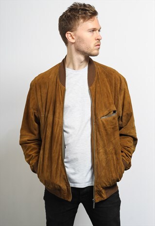 VINTAGE SUEDE BOMBER JACKET