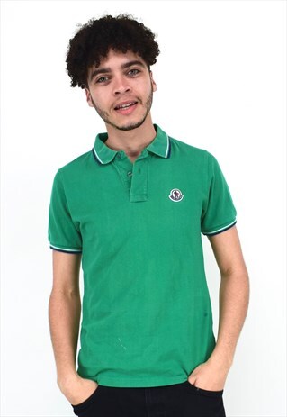 VINTAGE 90'S MONCLER GREEN POLO SHIRT