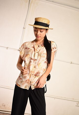 90'S RETRO PARIS CHIC BLOUSE TOP