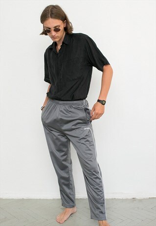 VINTAGE GRAY SPORT TRACK PANTS