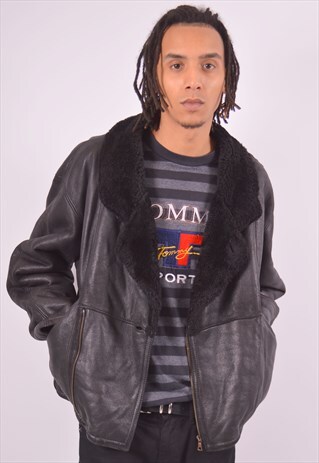 VINTAGE SHEARLING JACKET BLACK